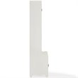 Bowery Hill Wood Hall Tree with 2 Cabinet Doors in Distressed White/Black