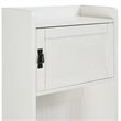 Bowery Hill Wood Hall Tree with 2 Cabinet Doors in Distressed White/Black