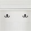 Bowery Hill Wood Hall Tree with 2 Cabinet Doors in Distressed White/Black