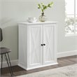 Bowery Hill 2-Door Stackable Modern Wood Pantry in Distressed White