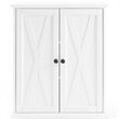 Bowery Hill 2-Door Stackable Modern Wood Pantry in Distressed White