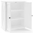 Bowery Hill 2-Door Stackable Modern Wood Pantry in Distressed White