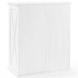 Bowery Hill 2-Door Stackable Modern Wood Pantry in Distressed White