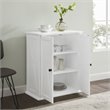 Bowery Hill 2-Door Stackable Modern Wood Pantry in Distressed White