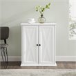 Bowery Hill 2-Door Stackable Modern Wood Pantry in Distressed White