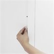 Bowery Hill 2-Door Stackable Modern Wood Pantry in Distressed White