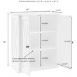Bowery Hill 2-Door Stackable Modern Wood Pantry in Distressed White