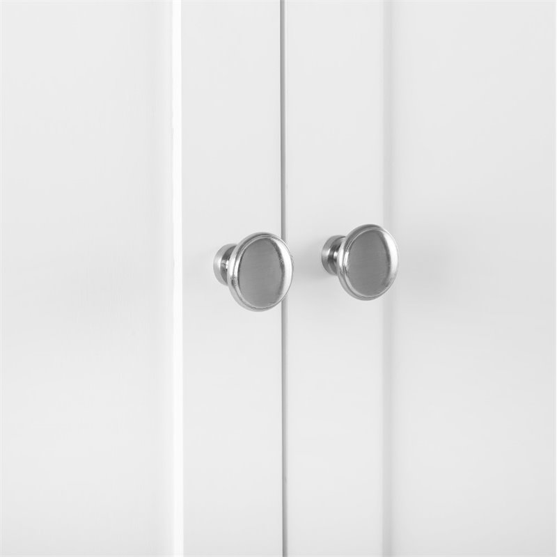 Bowery Hill MDF White Entryway Set Rectangular Modular 74