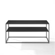 Bowery Hill Modern Metal Coffee Table with Shelf in Matte Black
