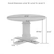 Bowery Hill Modern Farmhouse Round Dining Table in Rustic Brown