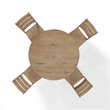 Bowery Hill 5-Piece Round Farmhouse Wood Dining Set in Rustic Brown