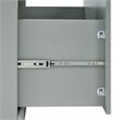 Bowery Hill Modern Wood Hall Tree with Drawer in Gray/Chrome