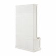 Bowery Hill Traditional Wood Hall Tree in Distressed White/Oatmeal