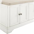 Bowery Hill Traditional Wood Hall Tree in Distressed White/Oatmeal