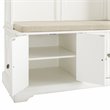 Bowery Hill Traditional Wood Hall Tree in Distressed White/Oatmeal