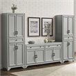 Bowery Hill MDF Gray Entertainment Center Rectangular Modern Farmhouse 108.5