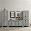 Bowery Hill MDF Gray Entertainment Center Rectangular Modern Farmhouse 108.5