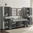 Bowery Hill MDF Gray Entertainment Center Rectangular Modern Farmhouse 108.5