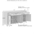 Bowery Hill MDF Gray Entertainment Center Rectangular Modern Farmhouse 108.5