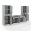 Bowery Hill MDF Gray Entertainment Center Rectangular Modern Farmhouse 108.5