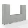 Bowery Hill MDF Gray Entertainment Center Rectangular Modern Farmhouse 108.5