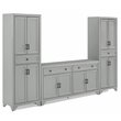 Bowery Hill MDF Gray Entertainment Center Rectangular Modern Farmhouse 108.5