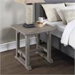 Bowery Hill Transitional Styled Dove End Table in Gray Finish