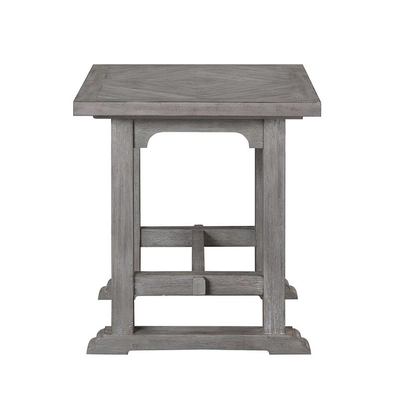 Bowery Hill Transitional Styled Dove End Table in Gray Finish