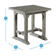 Bowery Hill Transitional Styled Dove End Table in Gray Finish