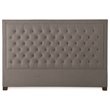 Bowery Hill Transitional Tufted Queen Platform Bed in Gray Finish