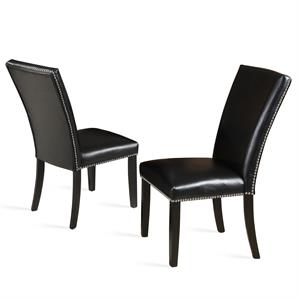 Bowery Hill Polyurethane Black Side Chair Rectangular 20&quotW x 28&quotD x 41&quotH Unassembled