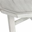 Bowery Hill Modern Wood Cocktail Table in Distressed Alabaster White