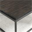 Bowery Hill Transitional Metal Base Mixed Media End Table in Gray