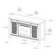 Bowery Hill Farmhouse Wood TV Stand for TVs up to 48