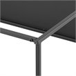 Bowery Hill 3-Piece Modern Metal Coffee Table Set in Matte Black