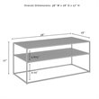 Bowery Hill 3-Piece Modern Metal Coffee Table Set in Matte Black