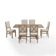 Bowery Hill 7-Piece Farmhouse Wood Dining Set in Rustic Brown
