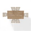 Bowery Hill 7-Piece Farmhouse Wood Dining Set in Rustic Brown