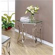 Bowery Hill Contemporary styled Metal End Table in Chrome Finish
