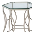 Bowery Hill Contemporary styled Metal End Table in Chrome Finish