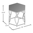 Bowery Hill Contemporary styled Metal End Table in Chrome Finish