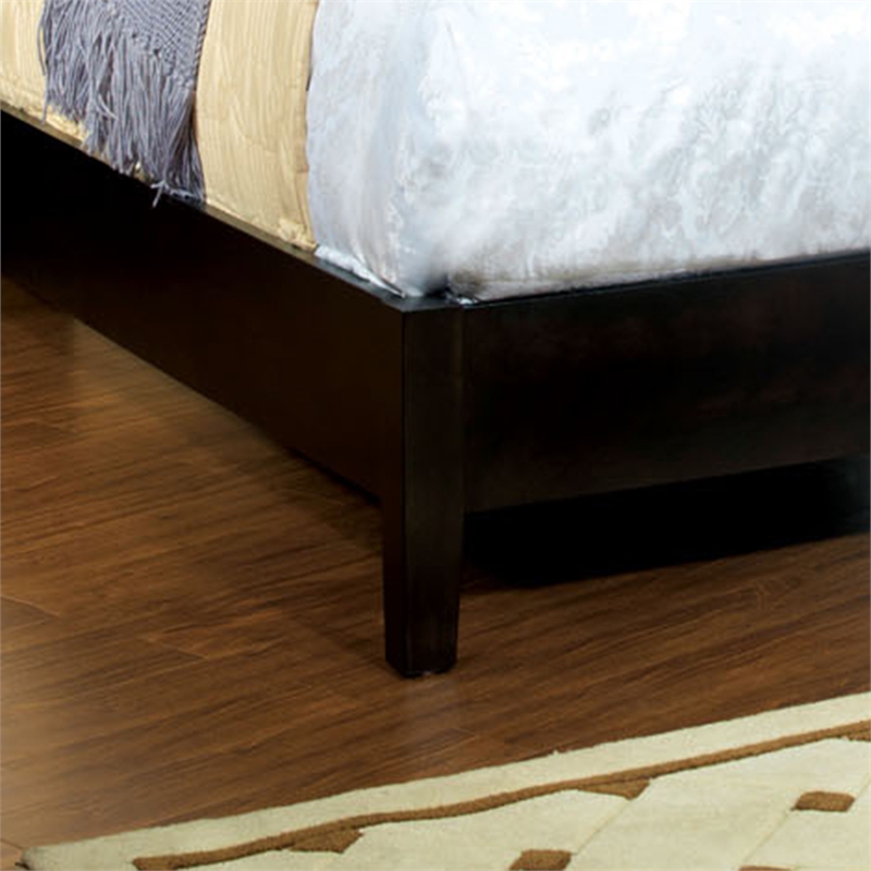 Bowery Hill Transitional Solid Wood Full Platform Bed in Espresso