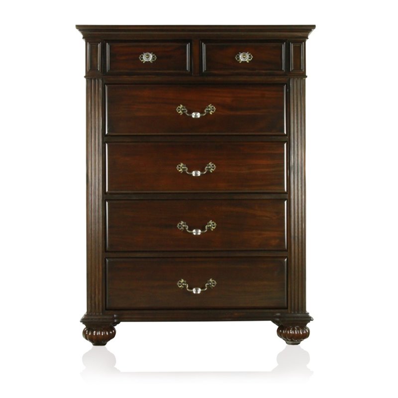 Bowery Hill Solid Wood Dark Walnut Chest Rectangular 51.13