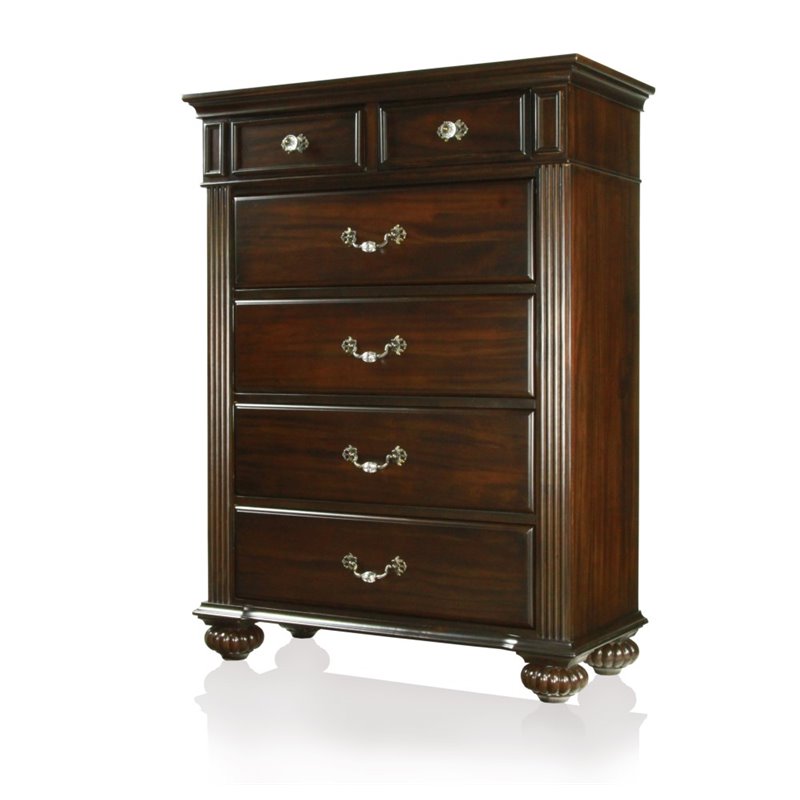 Bowery Hill Solid Wood Dark Walnut Chest Rectangular 51.13