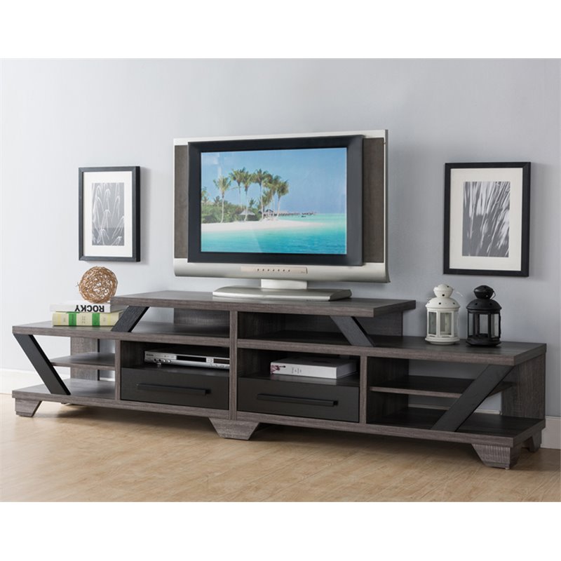Bowery Hill Transitional Wood TV Stand for TVs up to 82