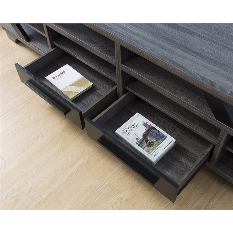 Bowery Hill Transitional Wood TV Stand for TVs up to 82