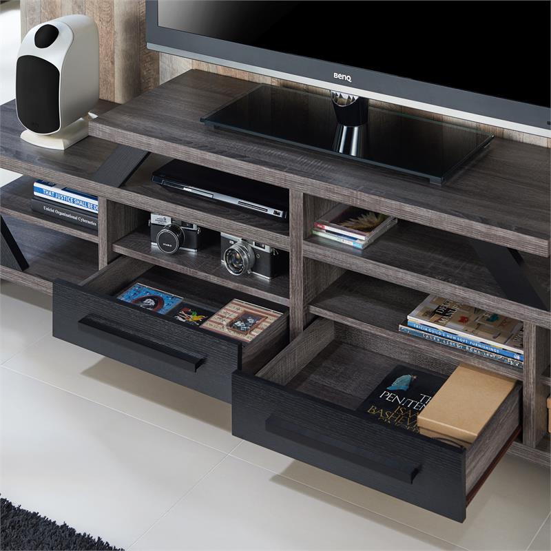 Bowery Hill Transitional Wood TV Stand for TVs up to 82