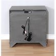 Bowery Hill 3-Drawer Transitional Solid Wood Nightstand in Gray