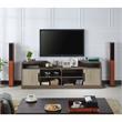 Bowery Hill Rustic Wood 72-Inch TV Stand in Chestnut Brown Finish