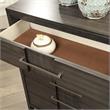 Bowery Hill 5-Drawer Transitional Solid Wood/Wood Veneer/MDF Chest in Gray